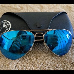 Ray Ban Aviator Flash Lenses Blue Flash